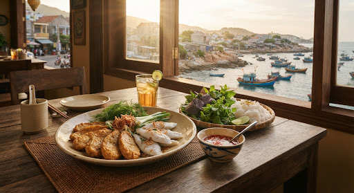 Mâm cơm truyền thống Chả cá Thu Đại Lãnh